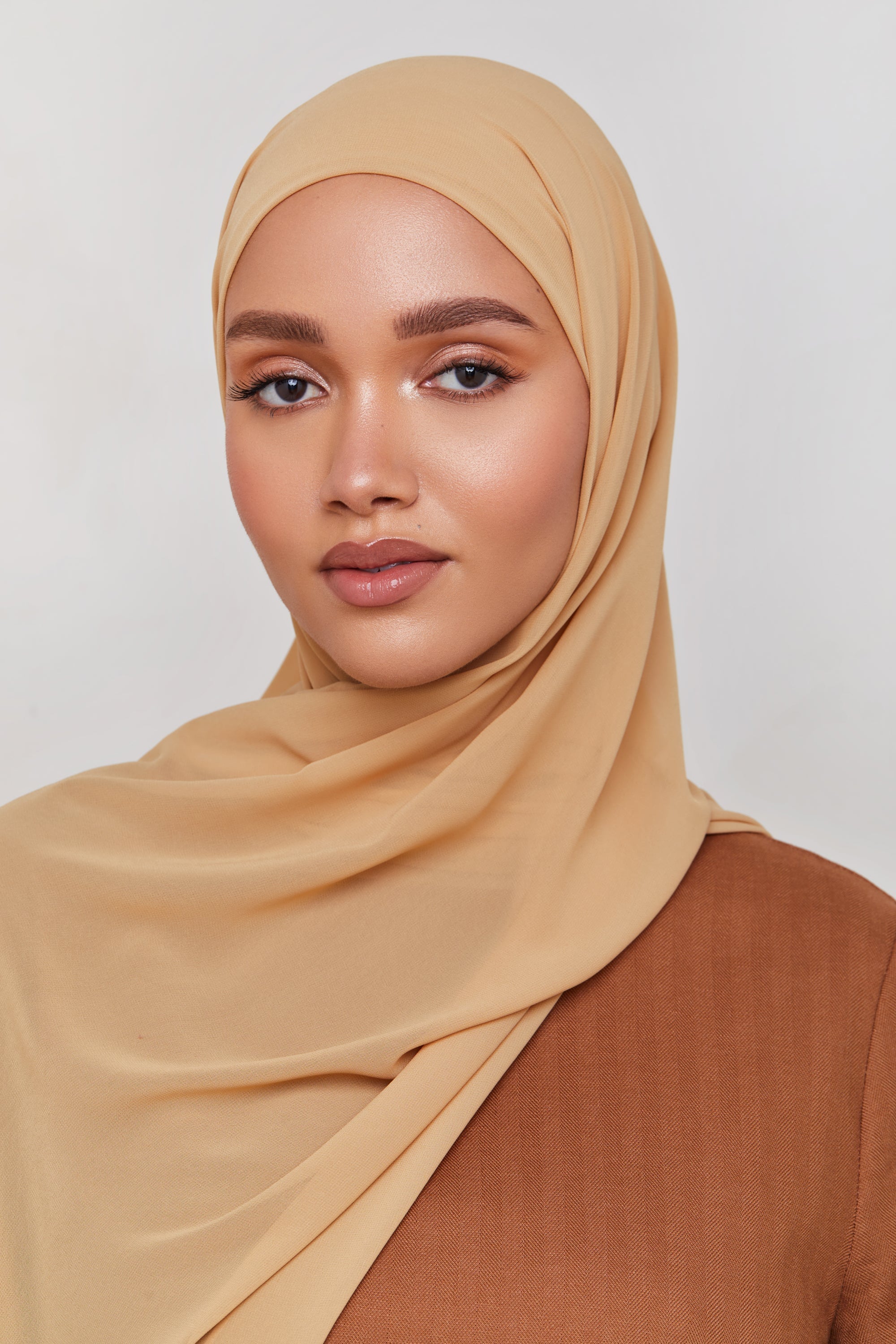 Image of Chiffon LITE Hijab - Curry Brown