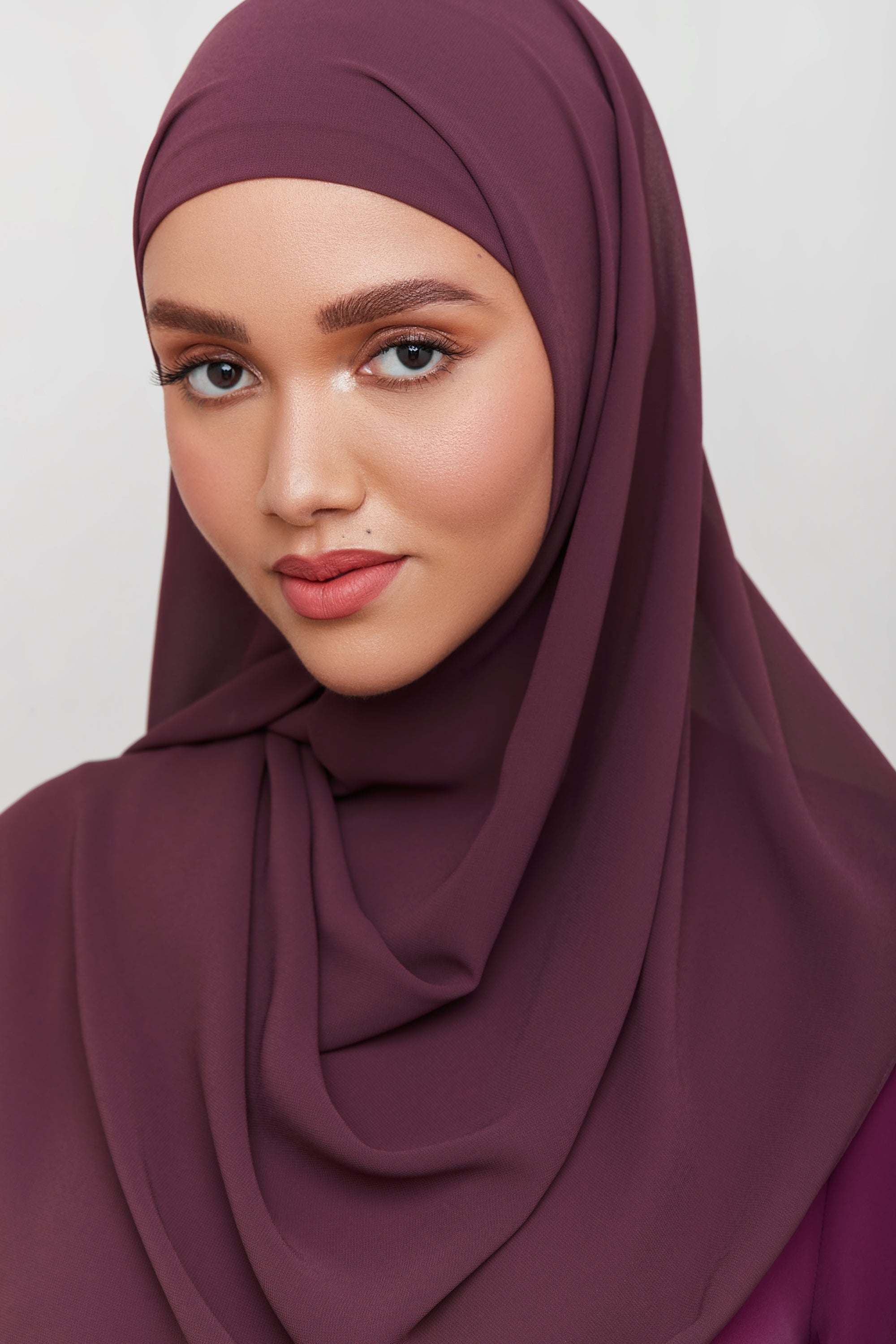 Image of Chiffon LITE Hijab - Eggplant