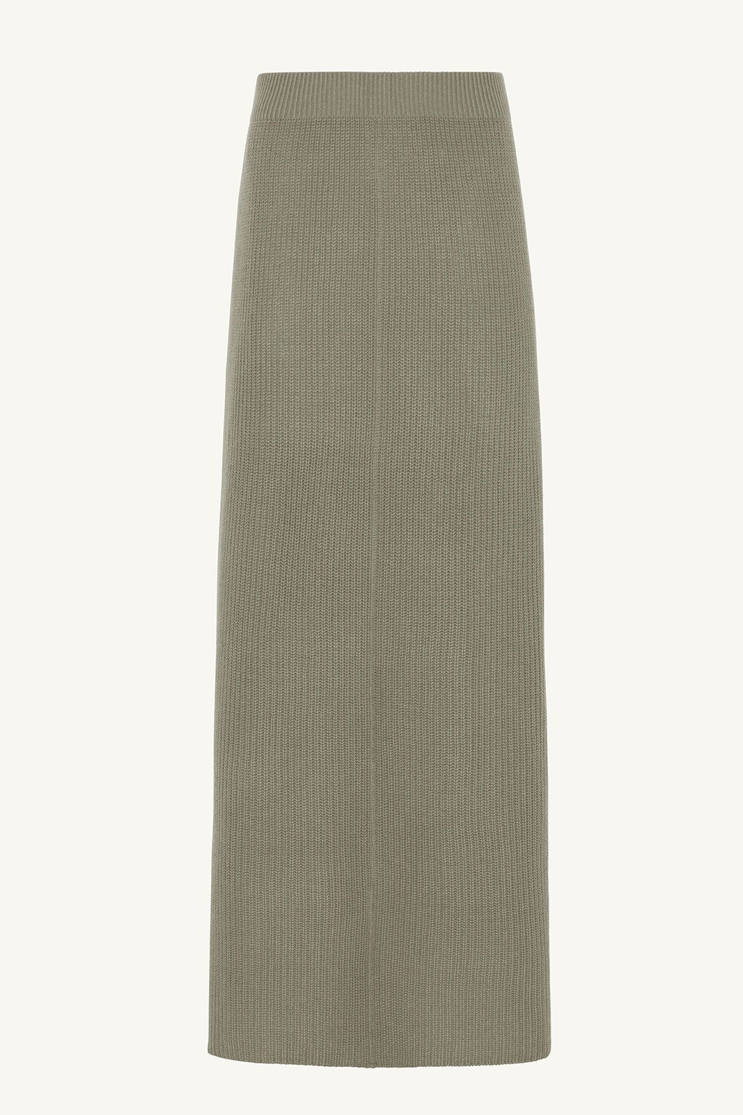 Image of Chunky Knit Merino Wool Maxi Skirt - Sage