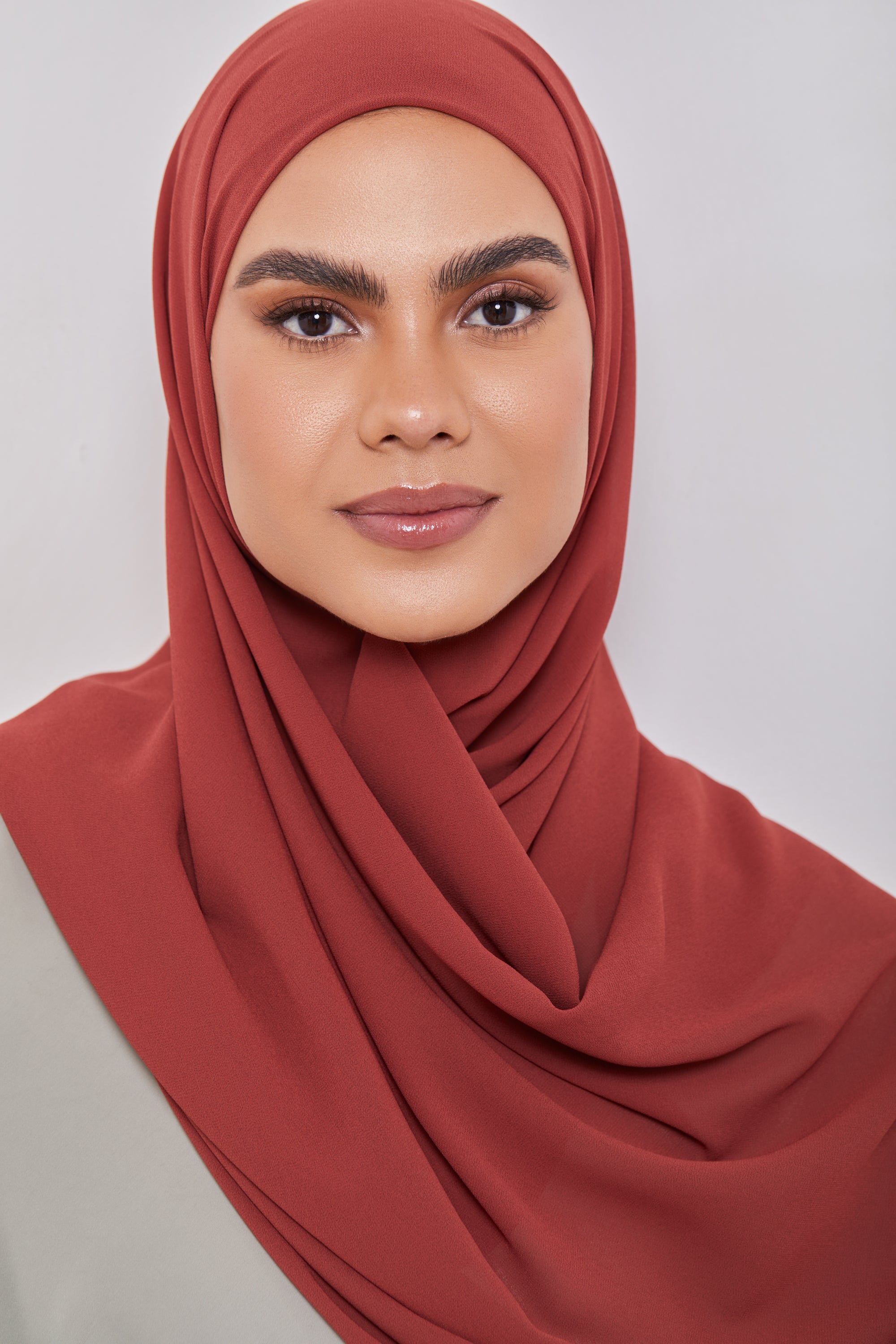 Image of Essential Chiffon Hijab - Brick