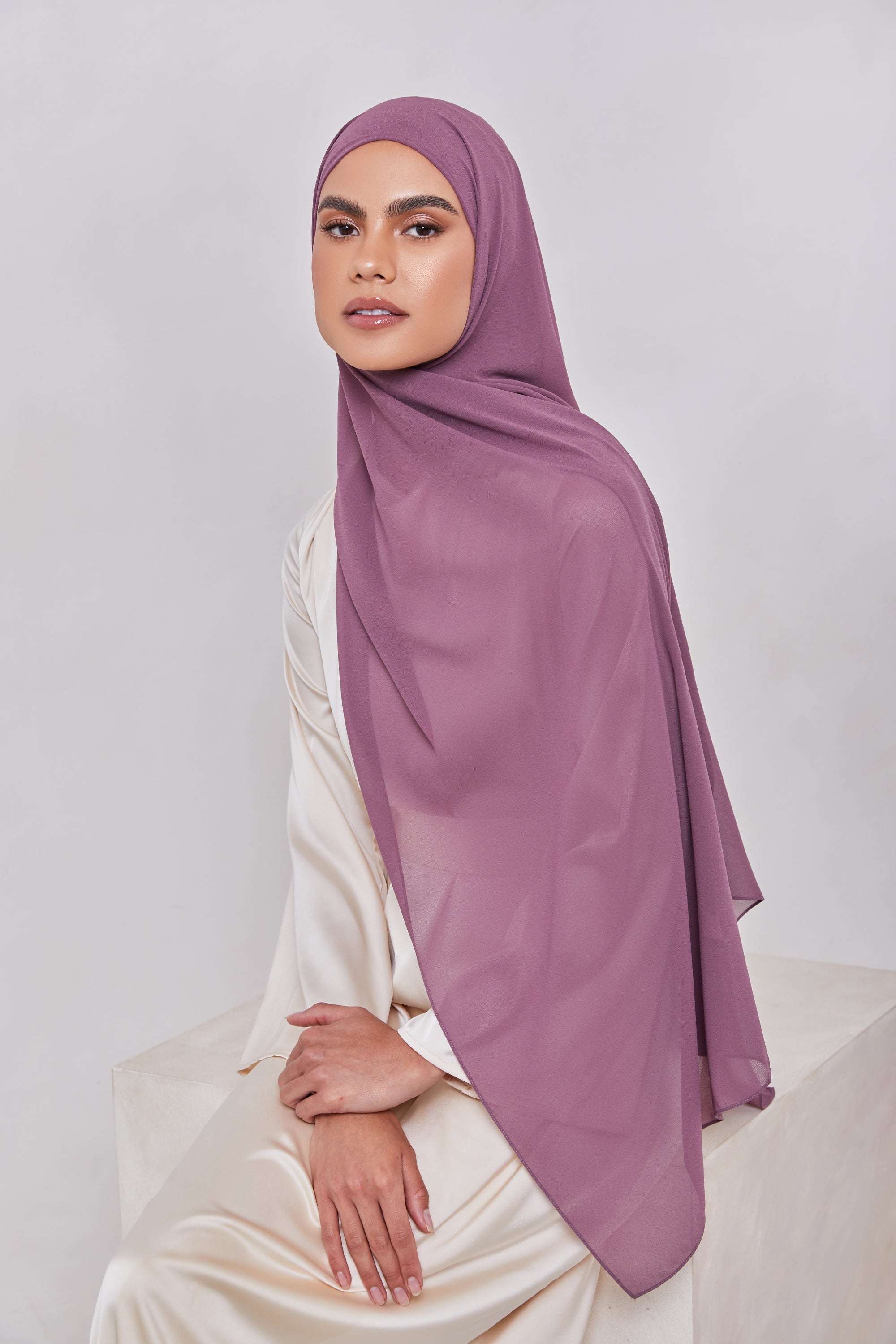 Image of Essential Chiffon Hijab - Dark Mauve