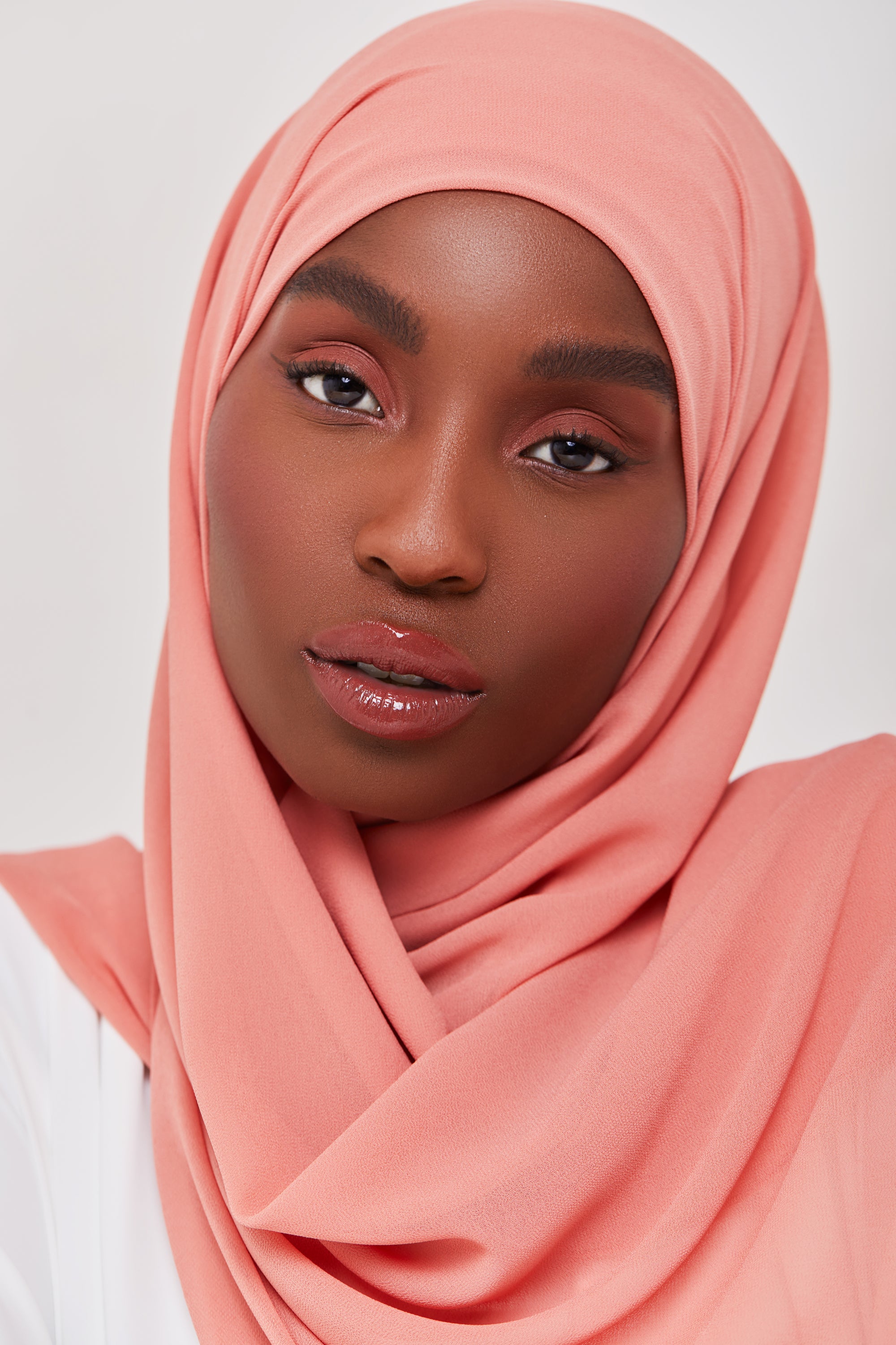 Image of Essential Chiffon Hijab - Warm Peach