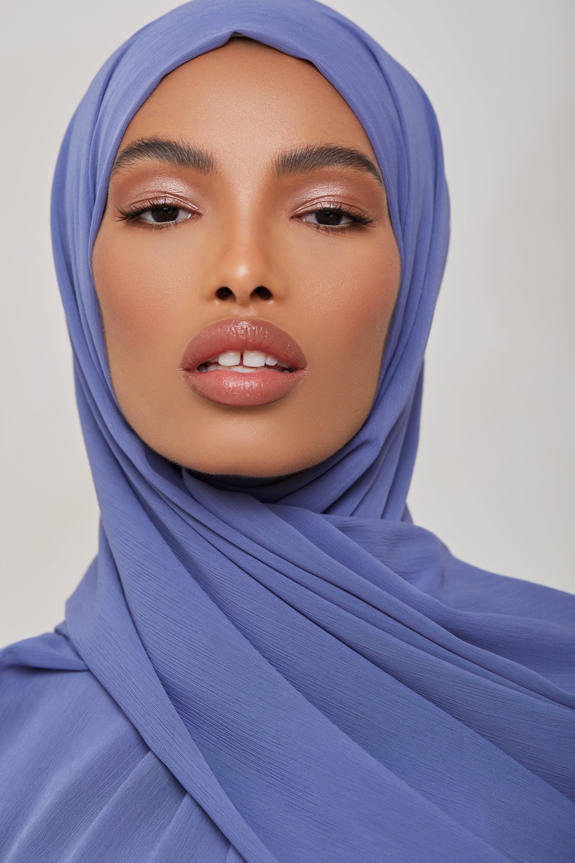 Image of Georgette Crepe Hijab - Blue Lagoon