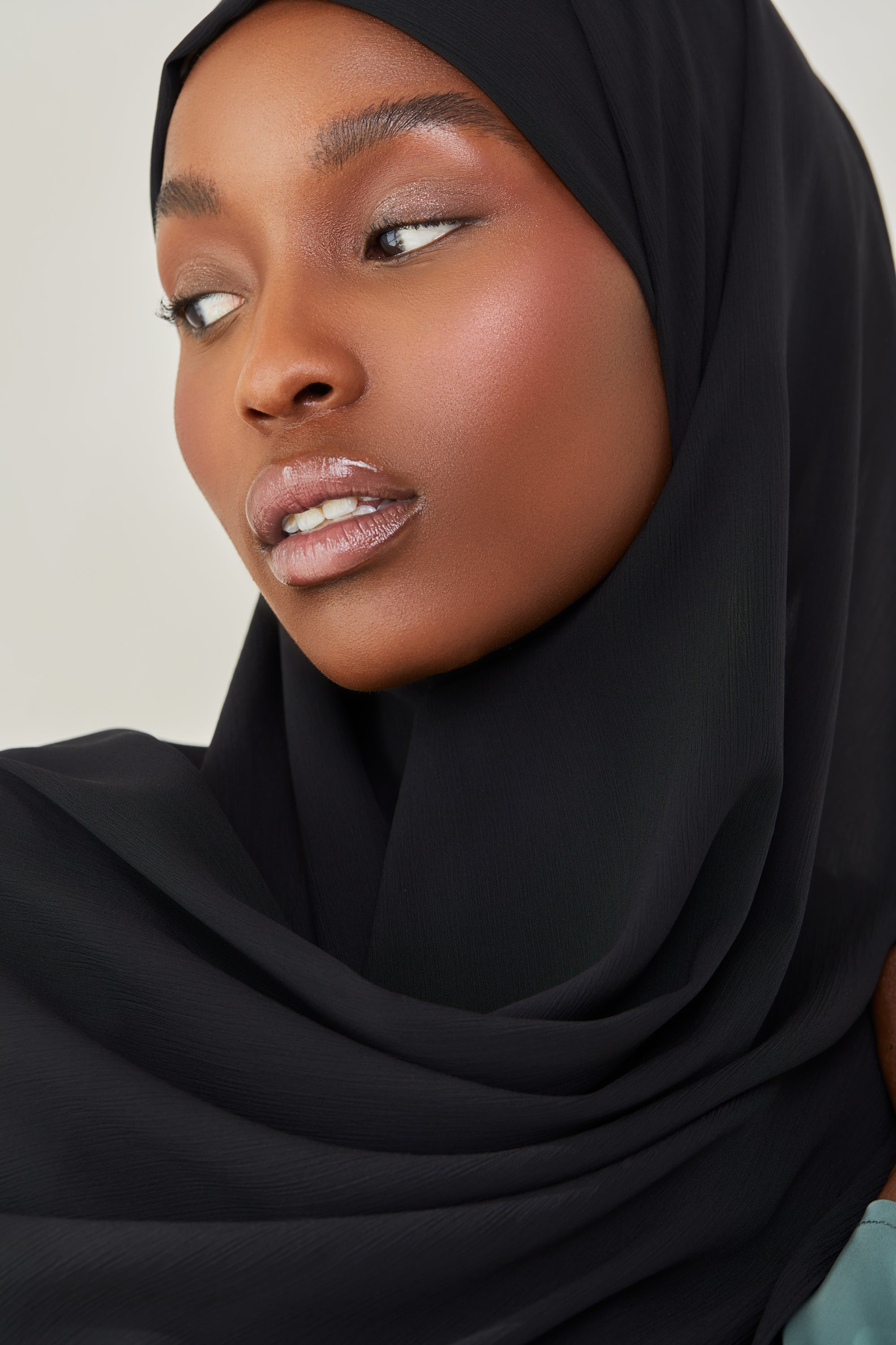 Image of Georgette Crepe Hijab - Carbon