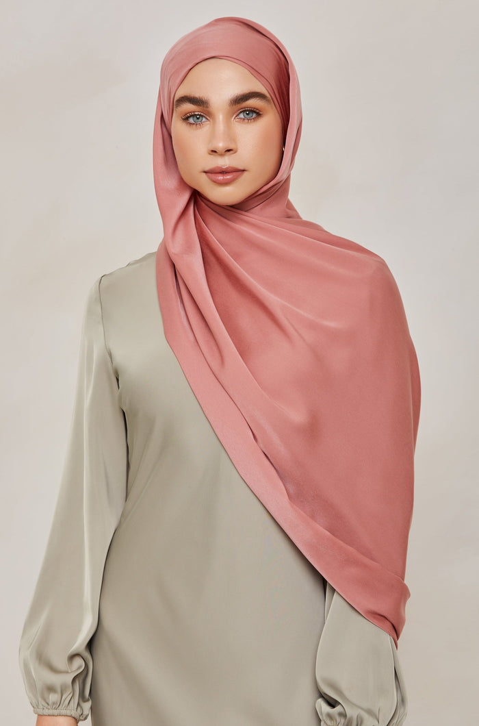 Matte Satin Hijab Playful Pink