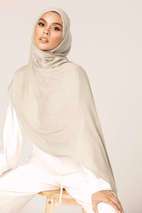 Premium Woven ECOVERO™ Hijab - Fossil
