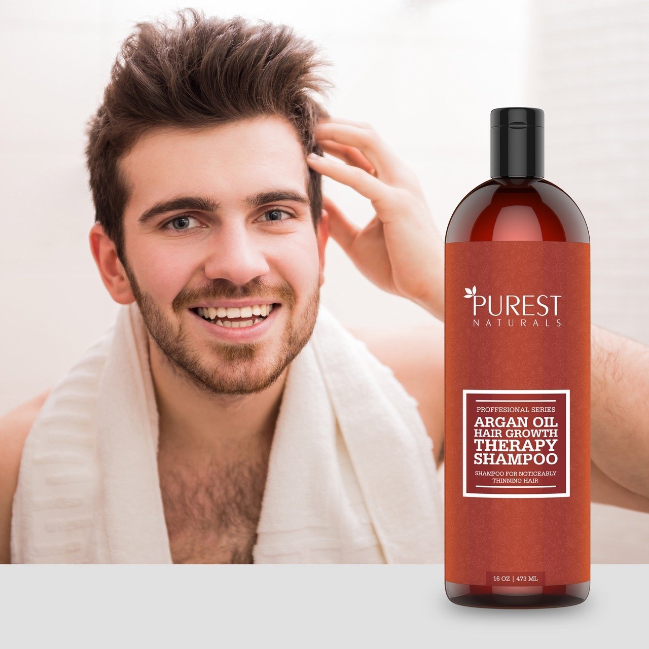 Purest Naturals Organic Argan Oil Hair Loss Shampoo For Hair Regrowth