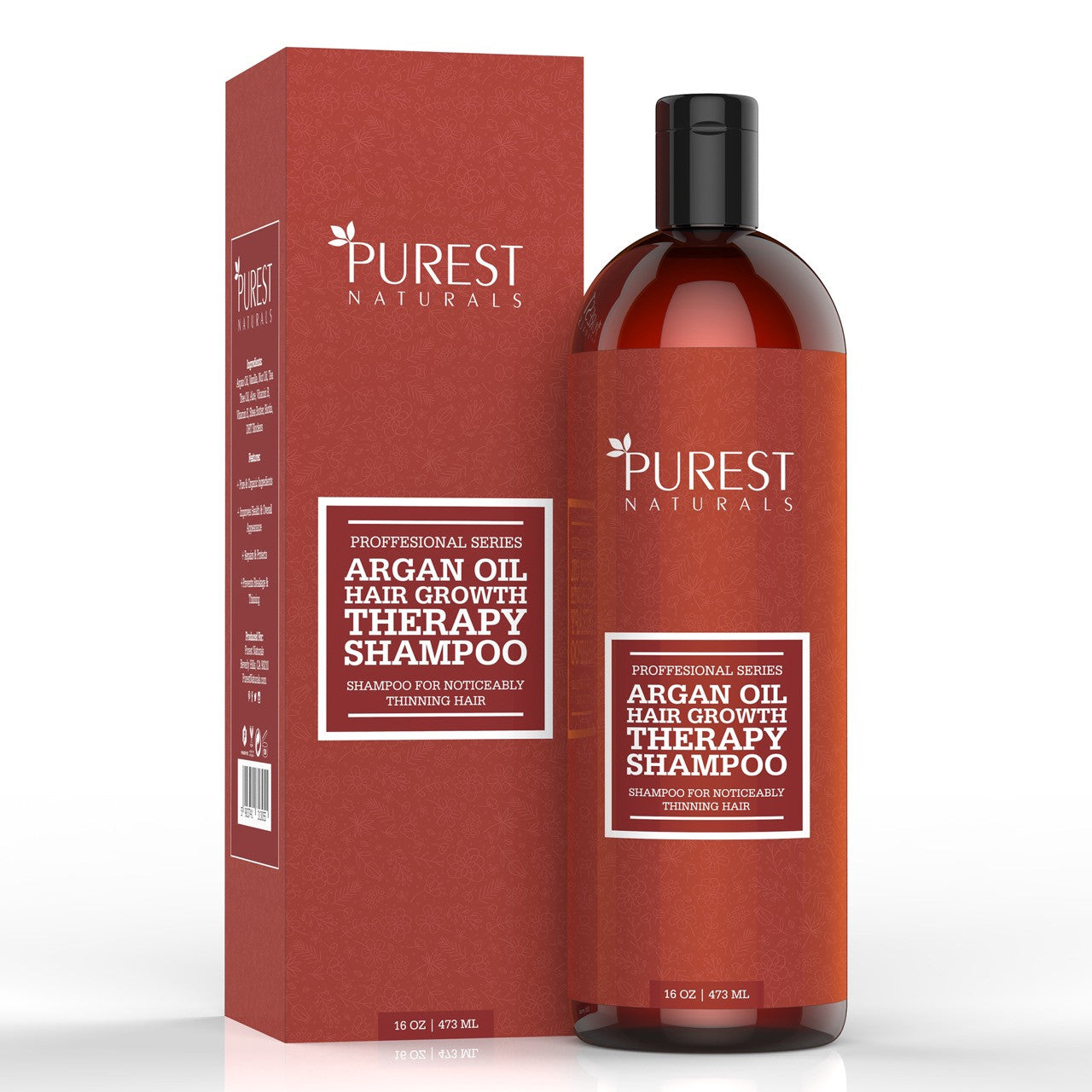 Purest Naturals Organic Argan Oil Hair Loss Shampoo For Hair Regrowth