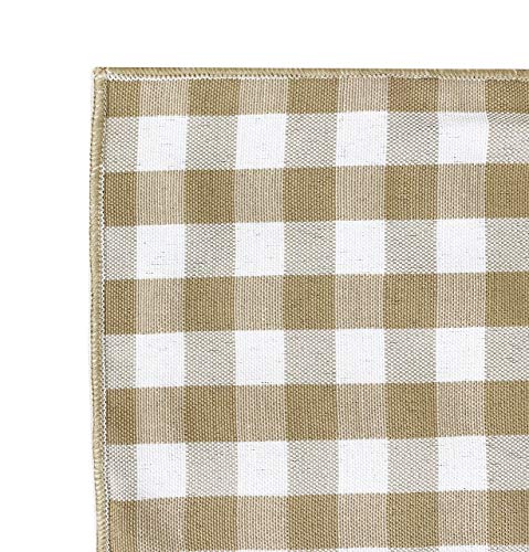 Fennco Styles Handmade Checkered Reversible Placemats 14" W x 20" L, Set of 4