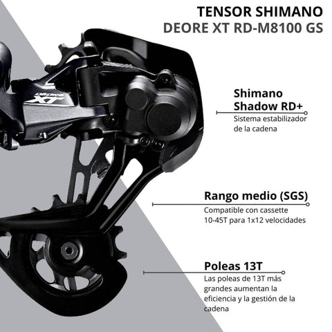 TENSOR SHIMANO DEORE XT RD-M8100 GS