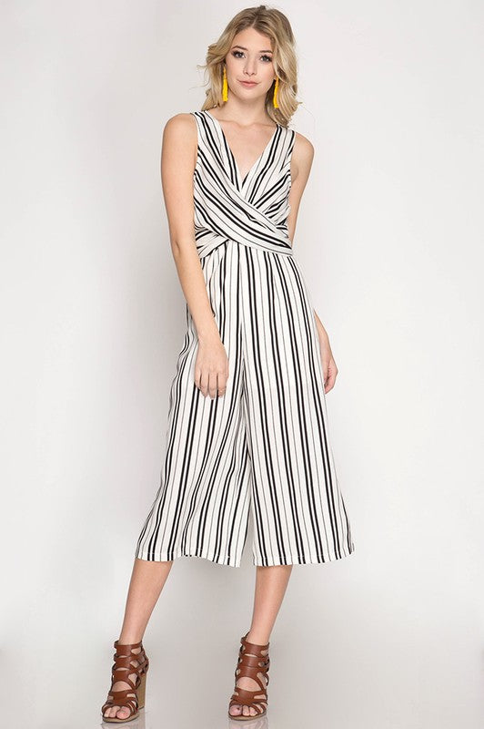 striped cotton jumpsuit womens