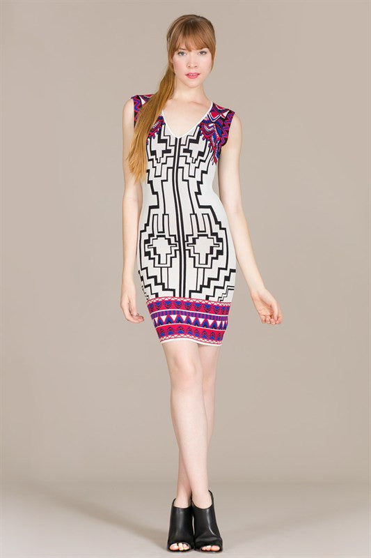 Multi Color Purple Bodycon Graphic Mini Dress Summer Clearance - Dress ...