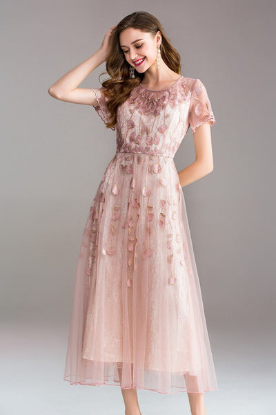 Lace Maxi Dress W/ Beads - Prom Dress Homecoming Dress - Dress Album