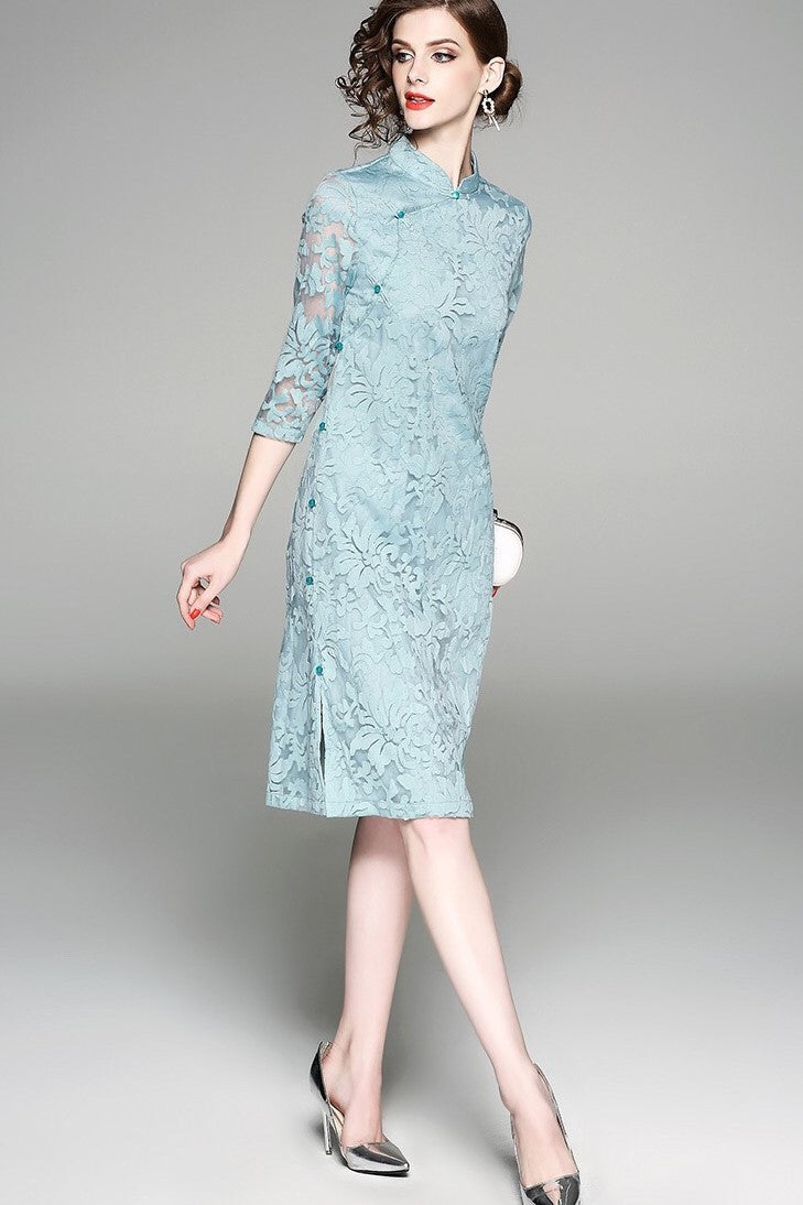 lace qipao