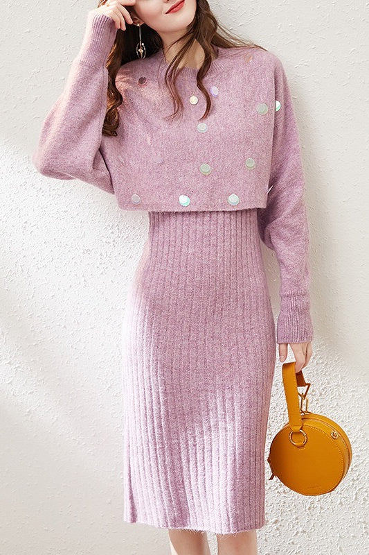 dress and sweater set