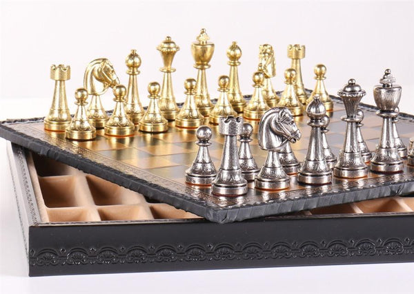 Dal Rossi Italy ANCIENT EGYPT Gold & Silver Luxury Chess Set 16 3D Board  Game