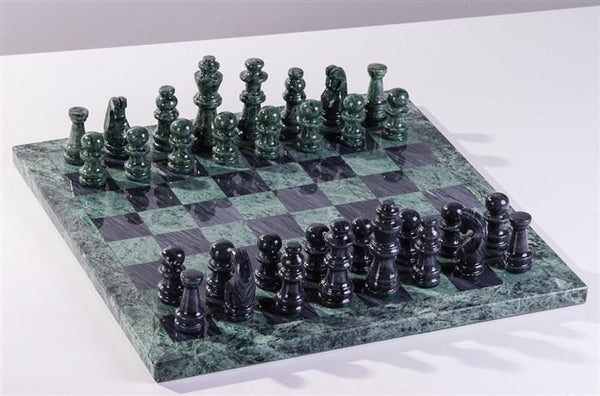 Marina and Boticini Black Marble Chess Set with Marble Board