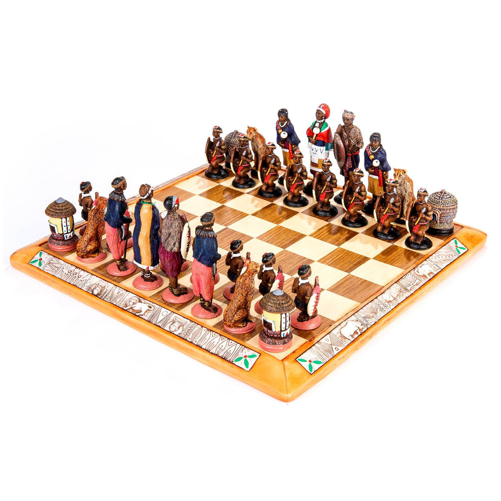 African Tribal Chess Set - Zulu / Ndebele (Large) – Chess House