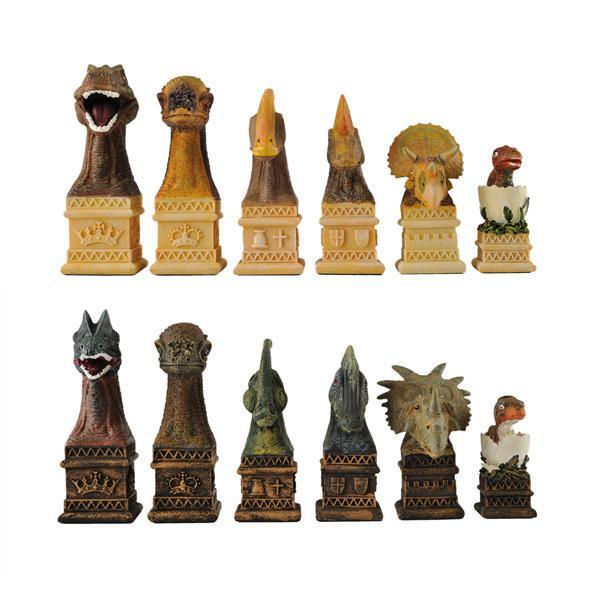 dinosaur chess pieces