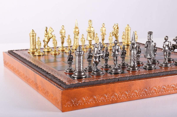 Dal Rossi Italy ANCIENT EGYPT Gold & Silver Luxury Chess Set 16 3D Board  Game