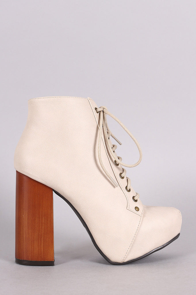 qupid lace up booties