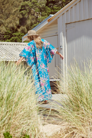 Kimono Robe Dressing Gown Beach Cover up Kimono Resort Wear