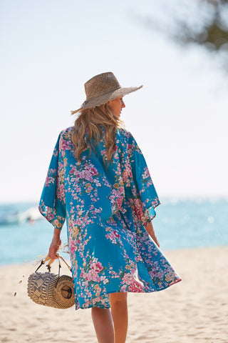 Kimono Robe Dressing Gown Beach Cover up Kimono Resort Wear