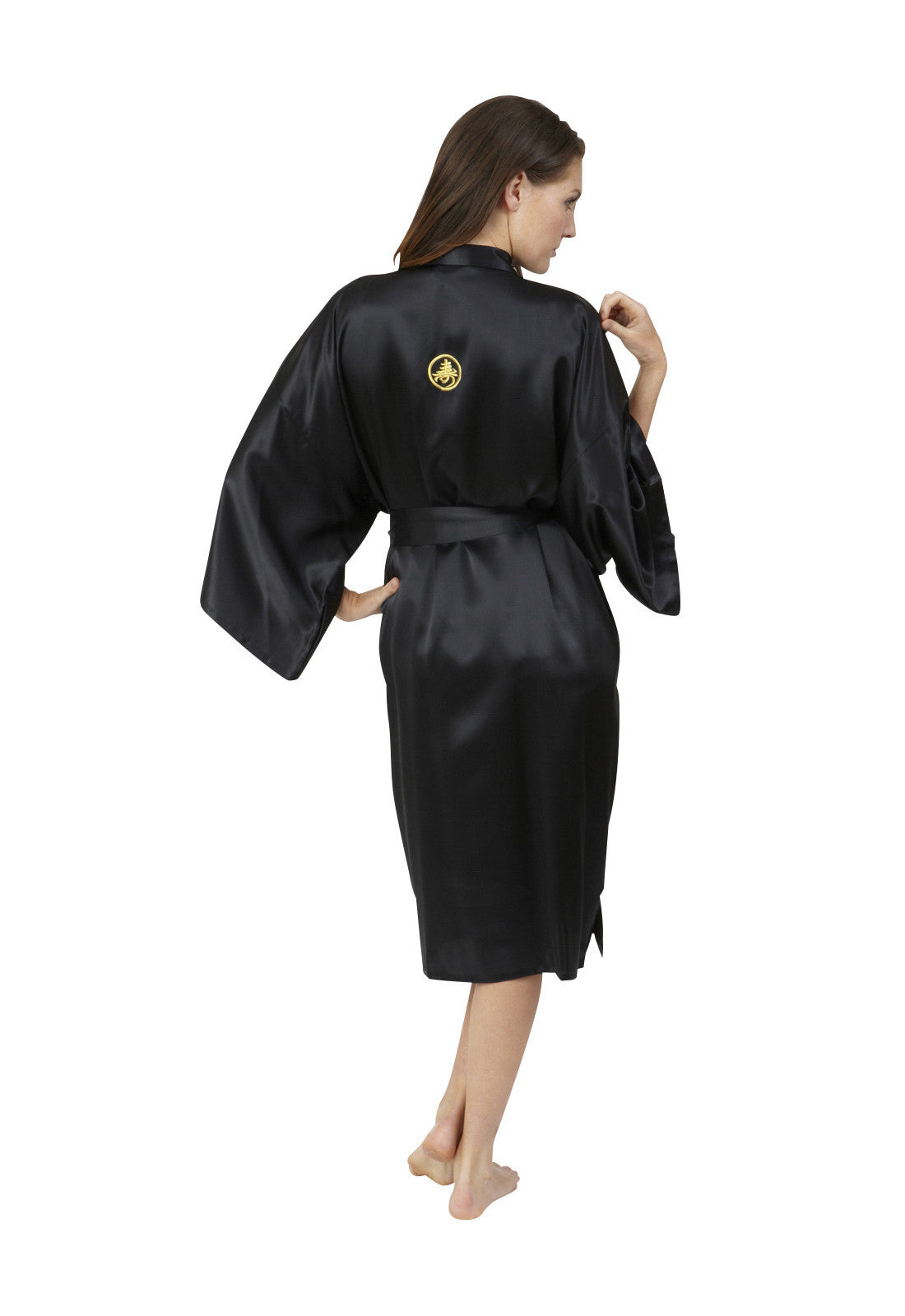 Download Mitsumon Womens Short Silk Kimono - Beautiful Robes
