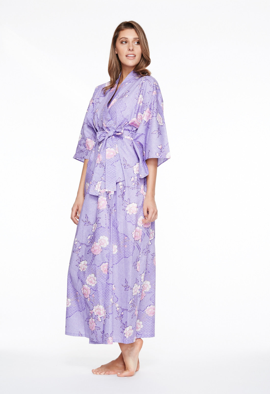 Download Cloud Meditation Cotton Long Kimono - Beautiful Robes