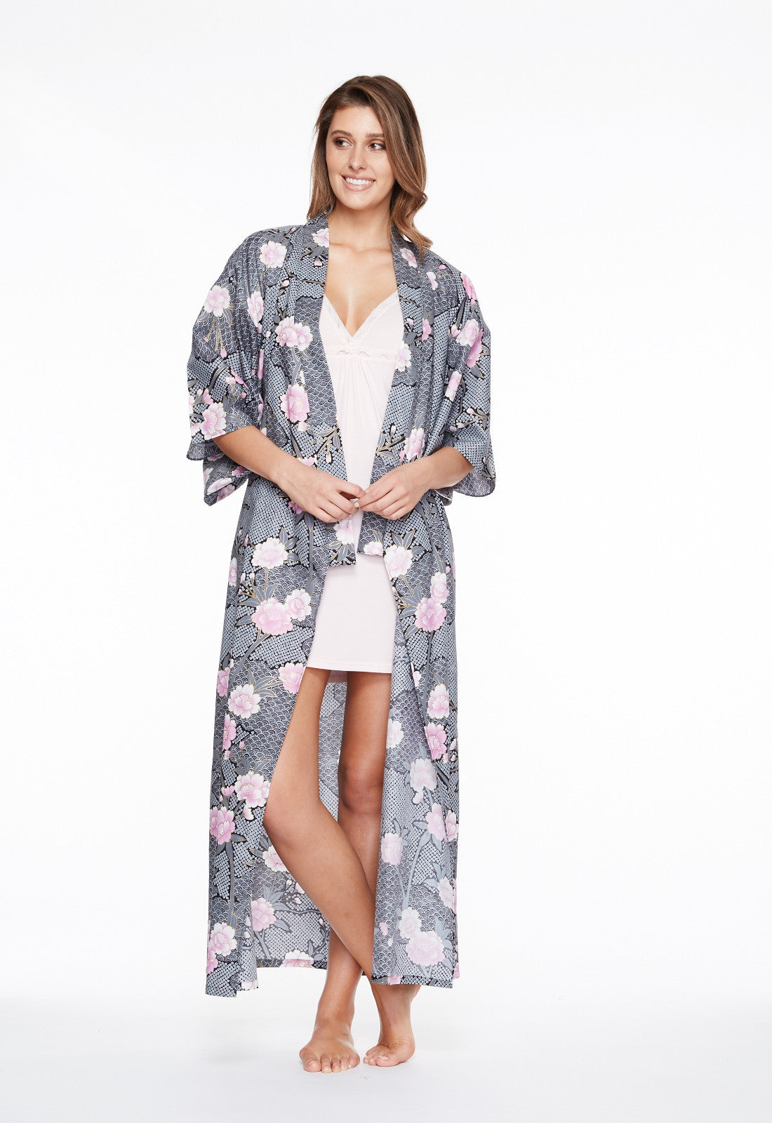 Download Cloud Meditation Cotton Long Kimono - Beautiful Robes