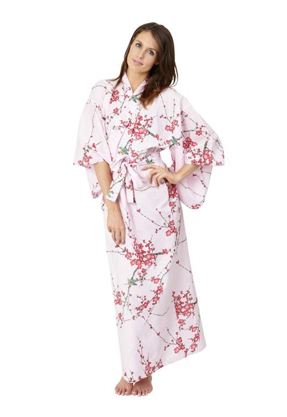 A Plum & Warbler Womens Plus Size Cotton Kimono Robe - Beautiful Robes