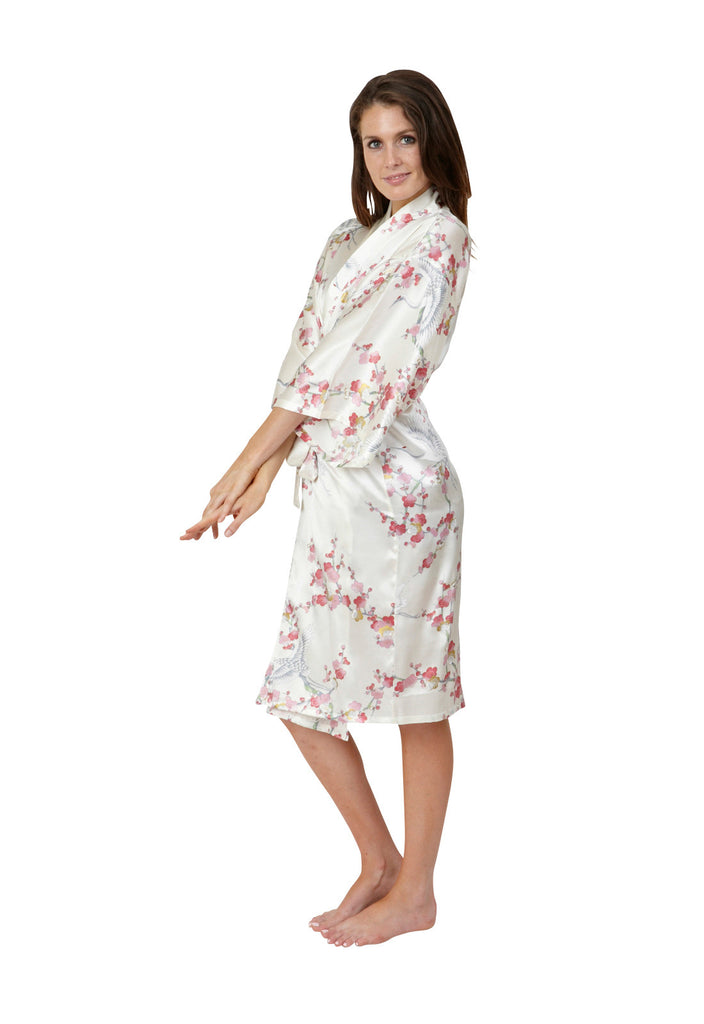 Download Short silk kimono robe for women - Beautiful Robes