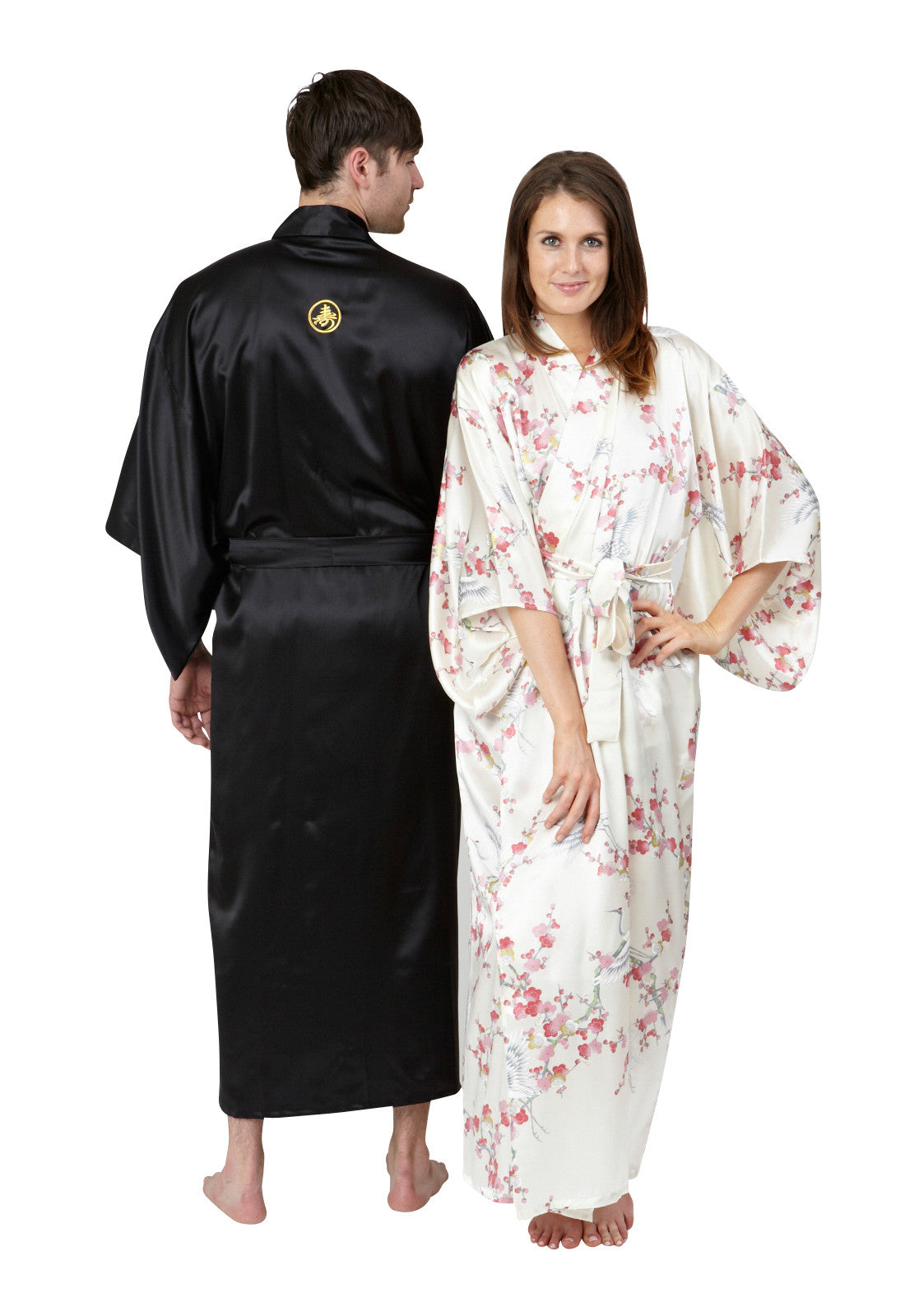 Long silk kimono robe for women - Beautiful Robes