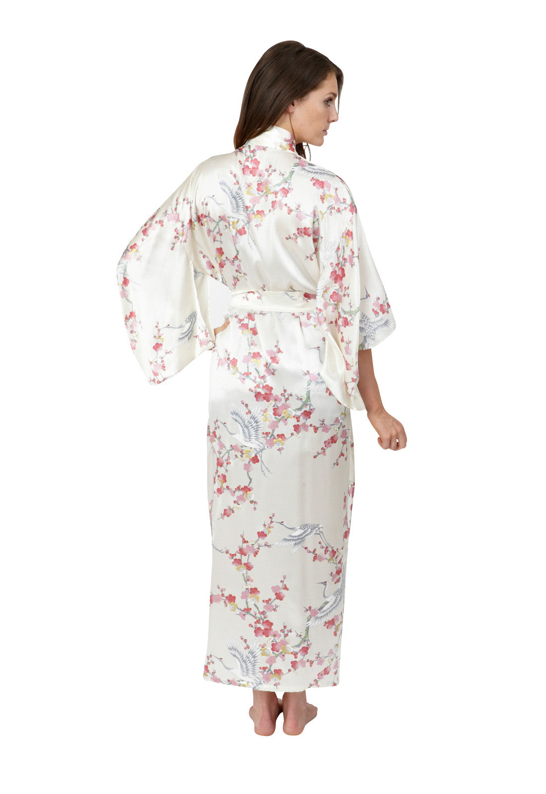 Long silk kimono robe for women - Beautiful Robes