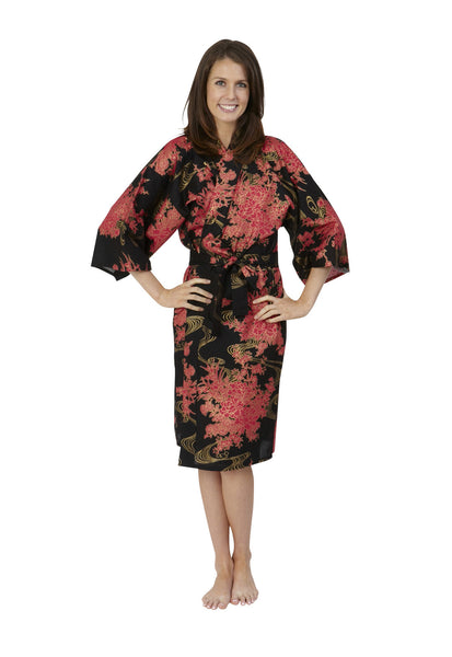 Download Short cotton kimono robe - Beautiful Robes