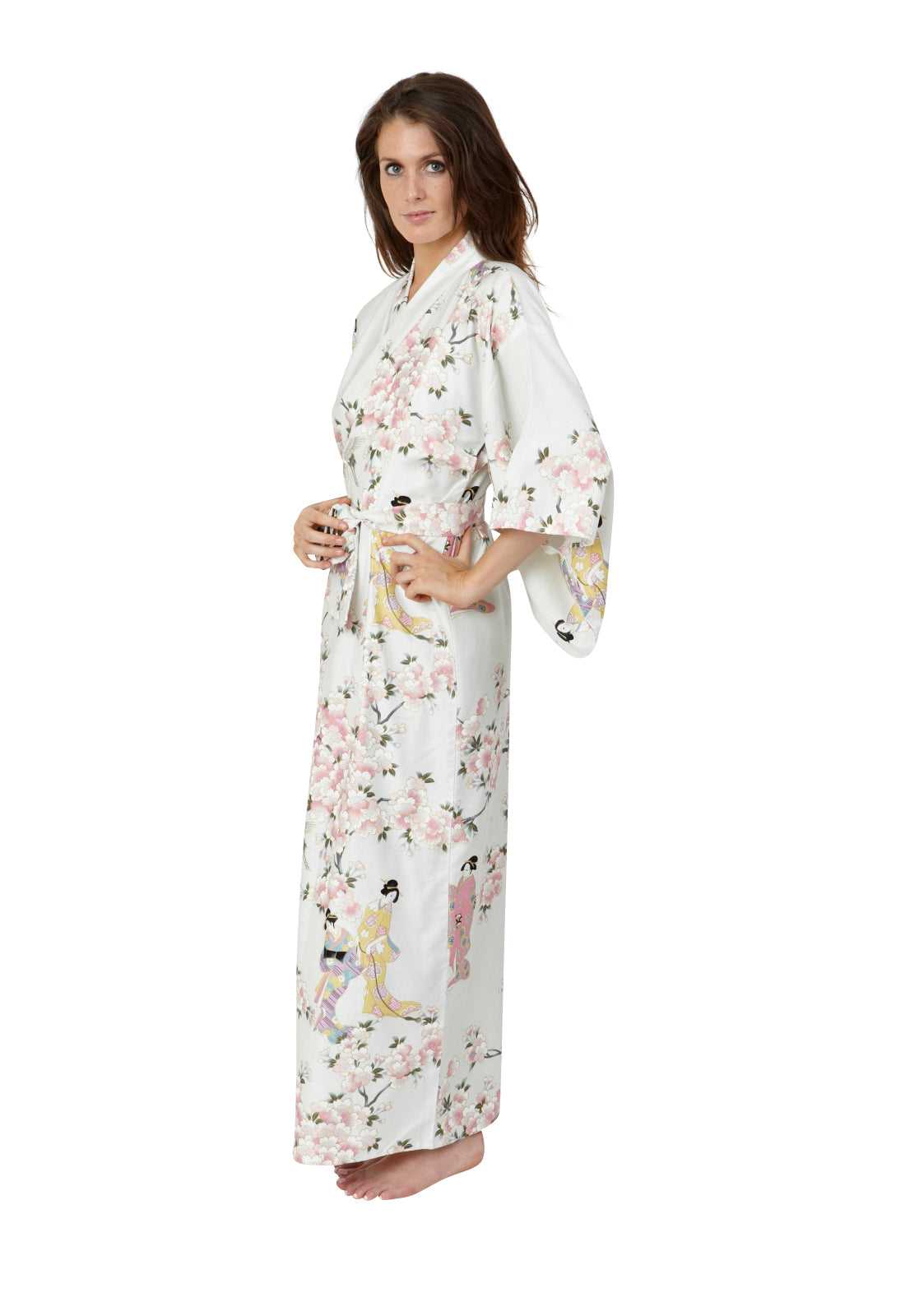 Download Cherry Blossom & Beauty Long Cotton Kimono - Beautiful ...