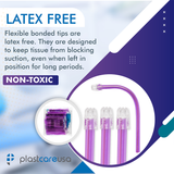 1000 x Purple Clear Saliva Ejectors (10 Bags) by PlastCare USA