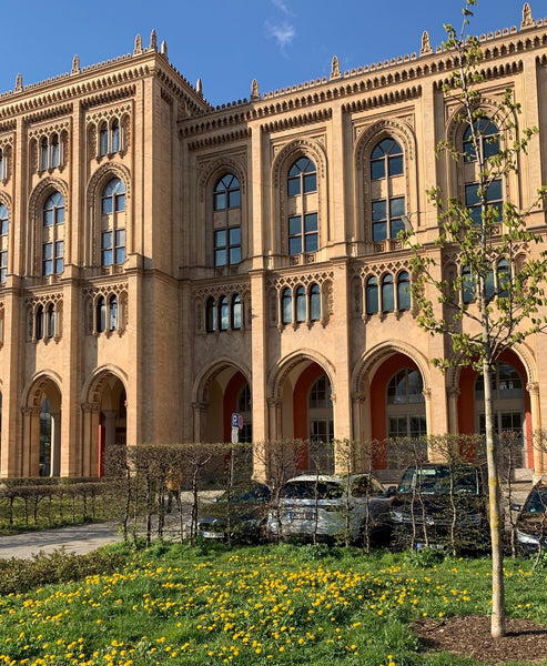 Scene of building and blue sky in Munich