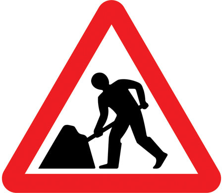 Roadworks sign