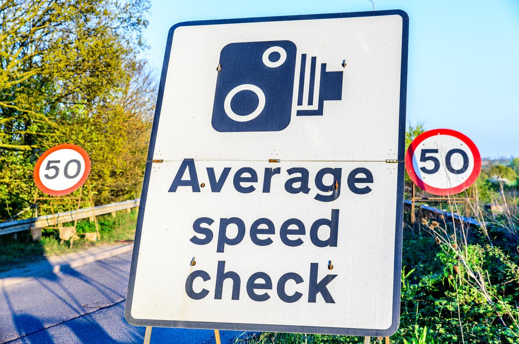 Average speed check sign