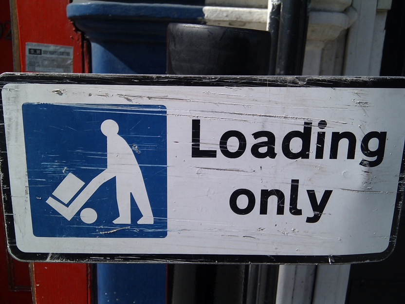 Loading only sign