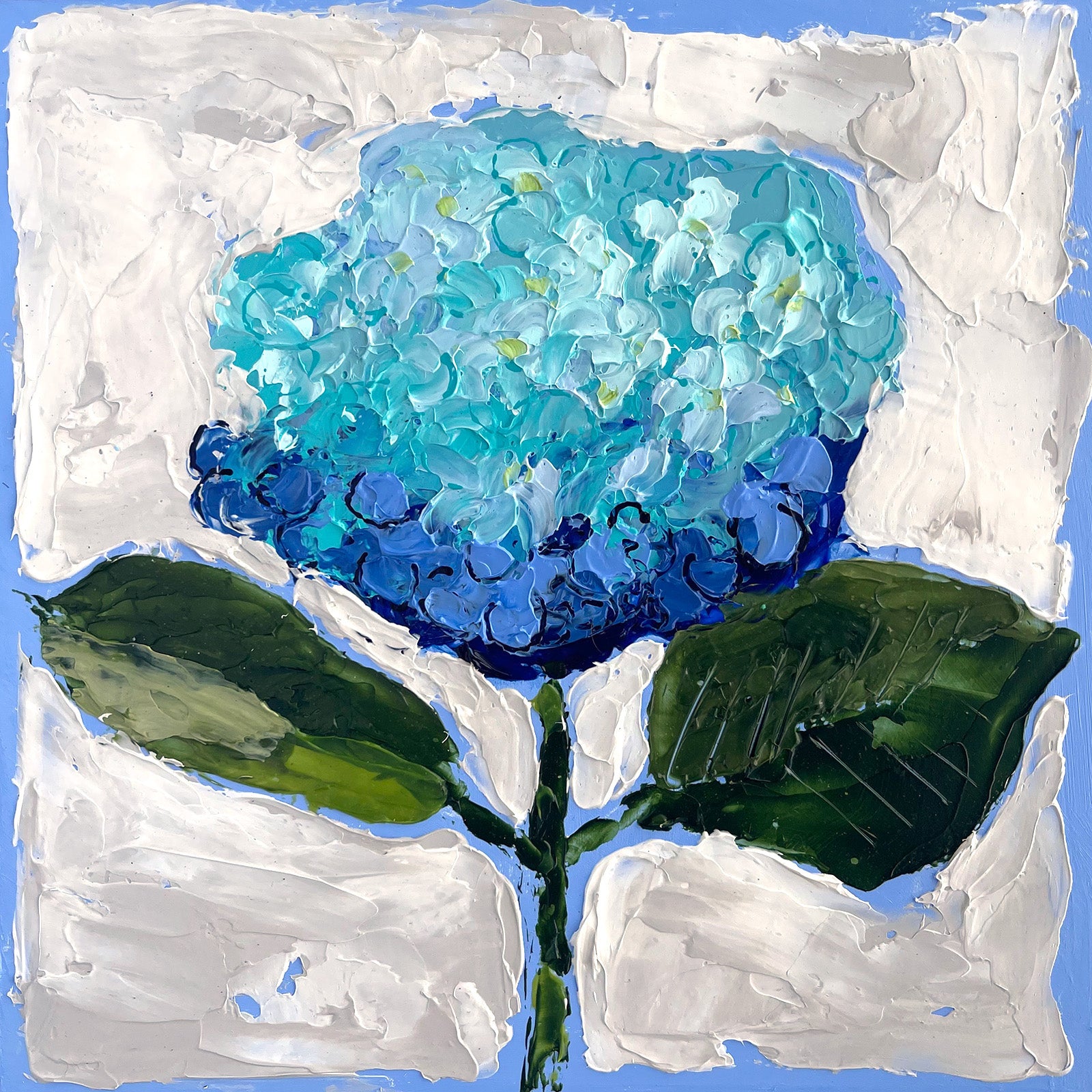 Image of Periwinkle hydrangea painting