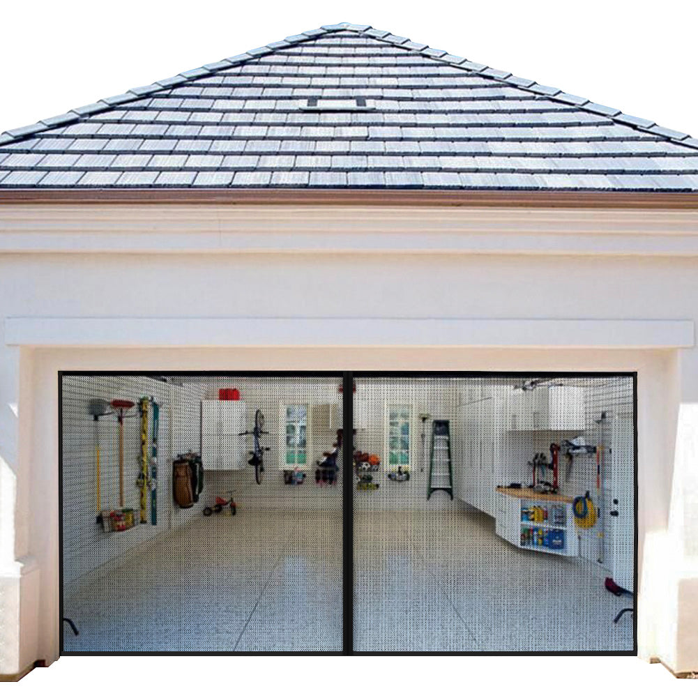 Minimalist Garage Door Screen Cover for Large Space