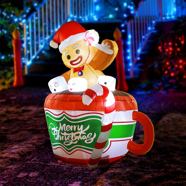 hot chocolate christmas inflatable