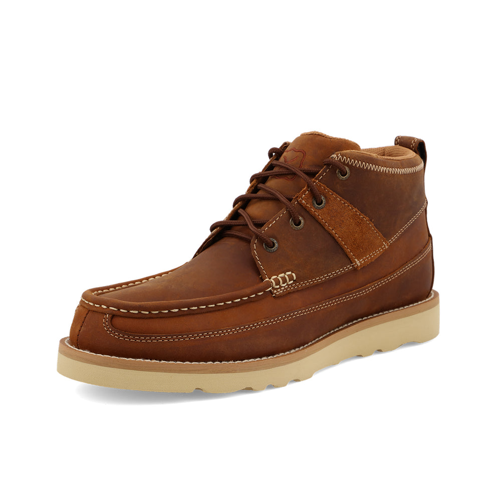 Twisted X Oiled Brown Leather Boots - Moc Toe MCA0007