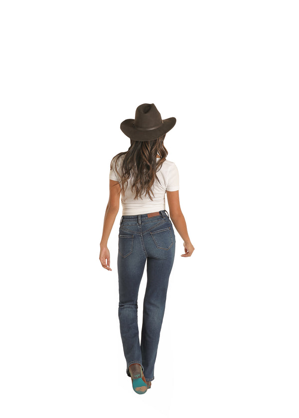 Rock & Roll Cowgirl Rival Low Rise Light Wash Bootcut Jeans, W6-8735 -  Wilco Farm Stores