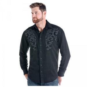 black long sleeve western shirt