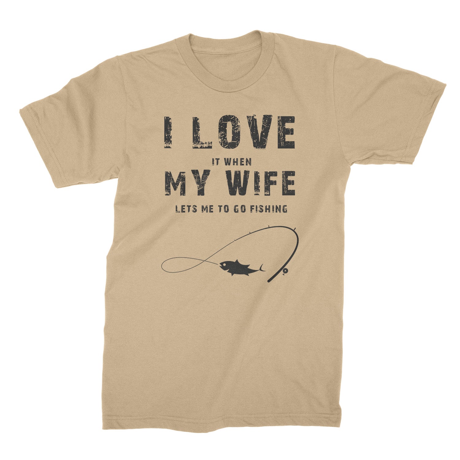 Wife Lets Me Go Fishing! Novelty Women's Tank Top T-Shirt