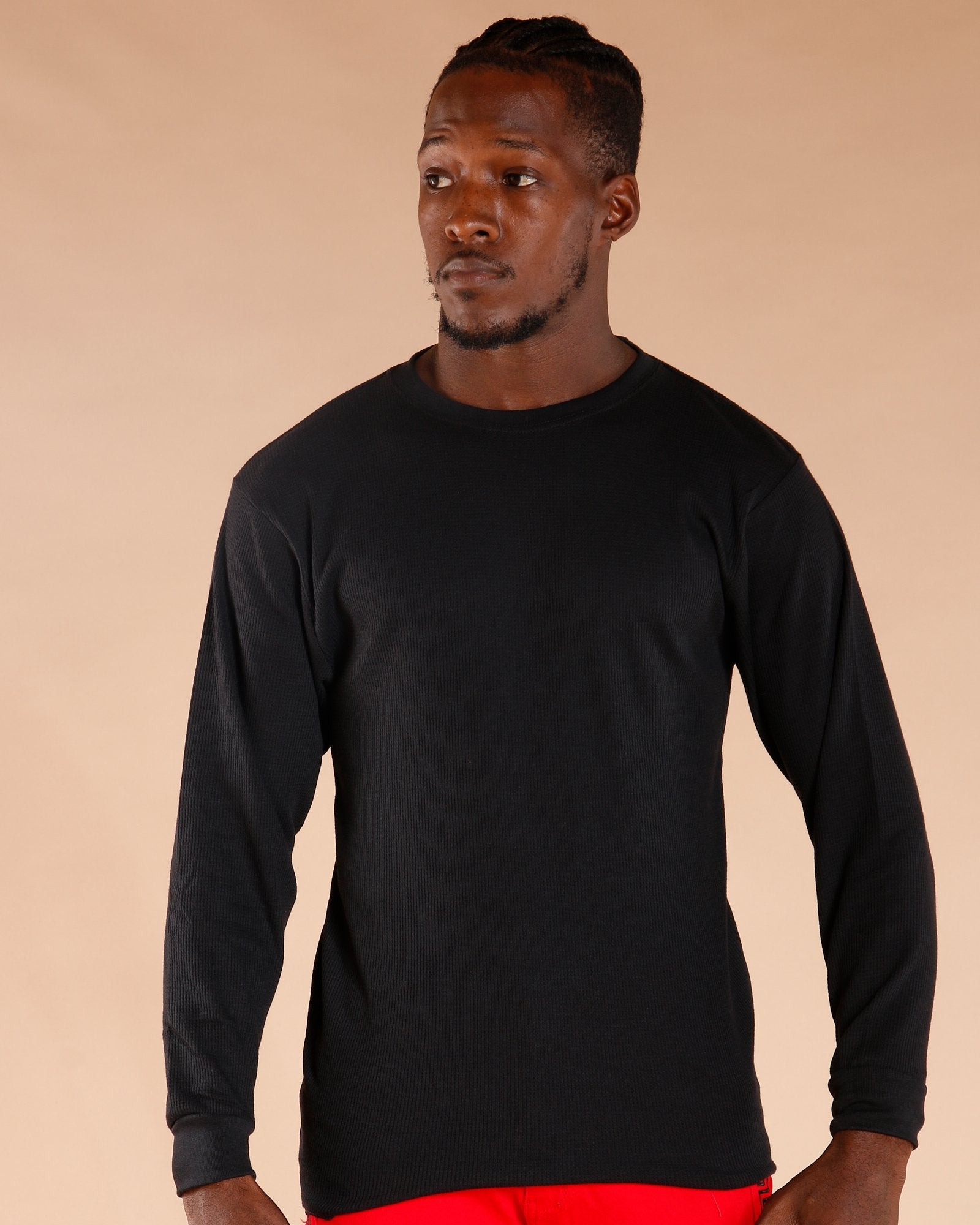 Men's Fitted Thermal T-Shirt - Black | VIM – VIM Stores