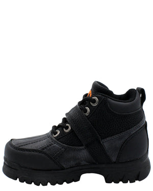 boys black walking boots